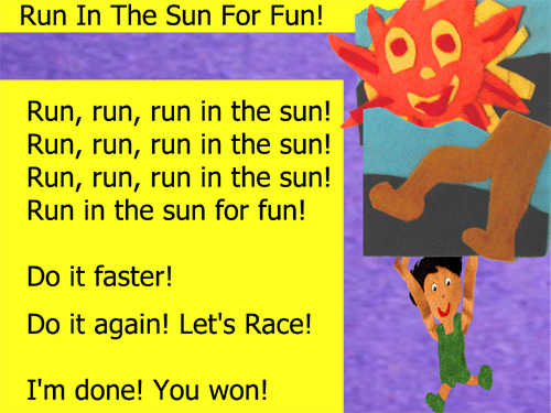 Run In The Sun Physical Phonics Laurie Story Song